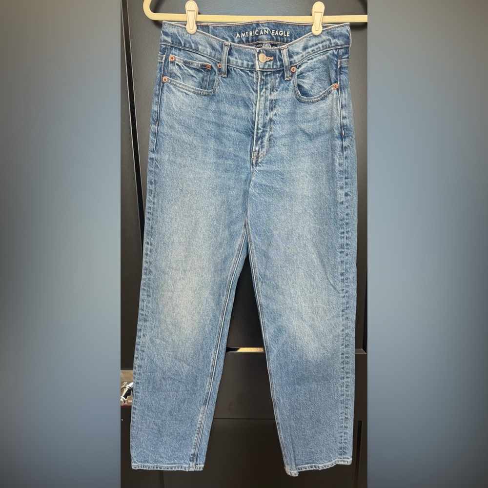 American Eagle Outfitters Blue Straight Leg Ankle Jeans